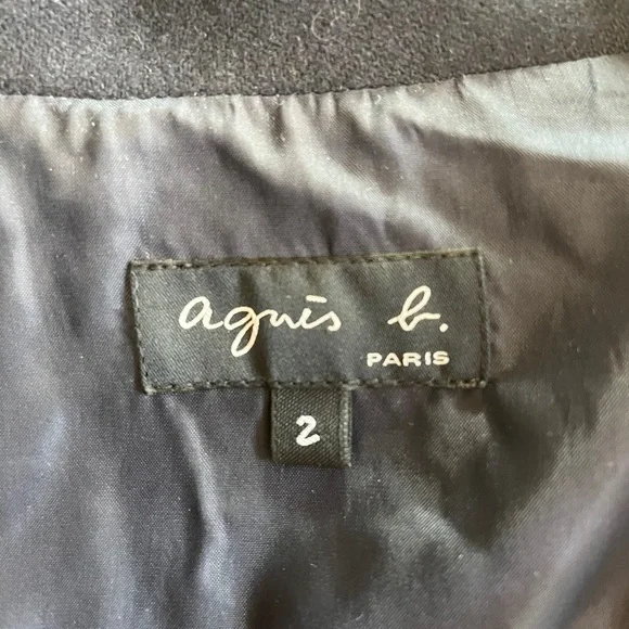 Agnes B. Wool blend Navy Top M - Picture 2 of 13